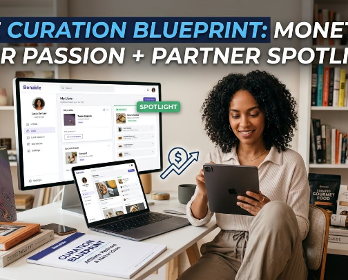 🚀  The Curation Blueprint: Monetize Your Passion Plus Partner Spotlight cover photo collage