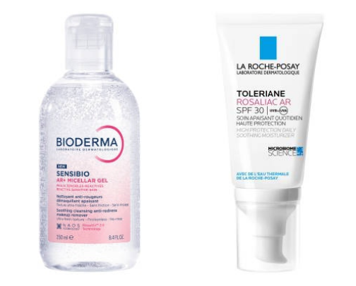 Sensitive skin products cover photo collage