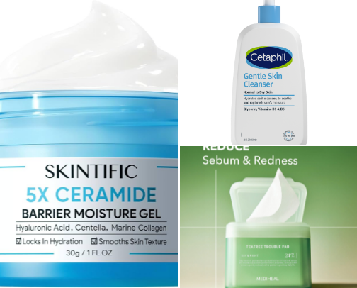 My acne skin calm starter pack cover photo collage