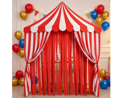Vintage circus birthday party cover photo collage
