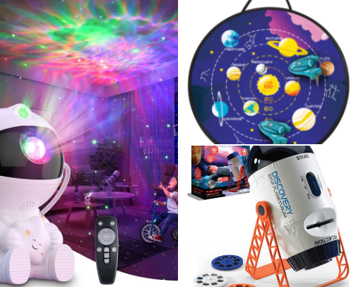 Space themed cover photo collage