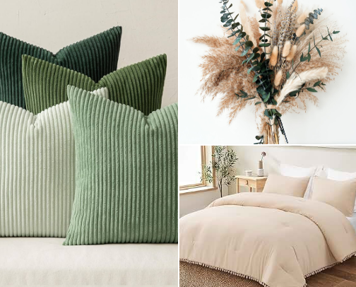 Items I bought for my bedroom refresh cover photo collage
