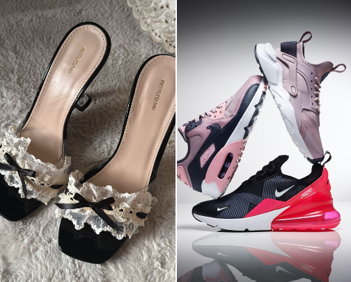 Fashion shoes / Sport shoes cover photo collage