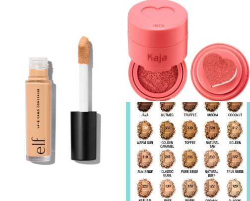 Makeup products cover photo collage
