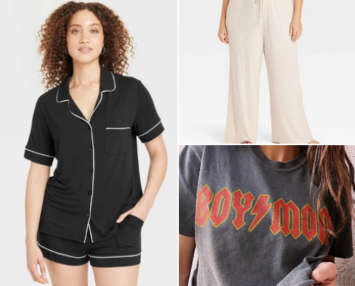 My favorite comfy, clothing items postpartum cover photo collage