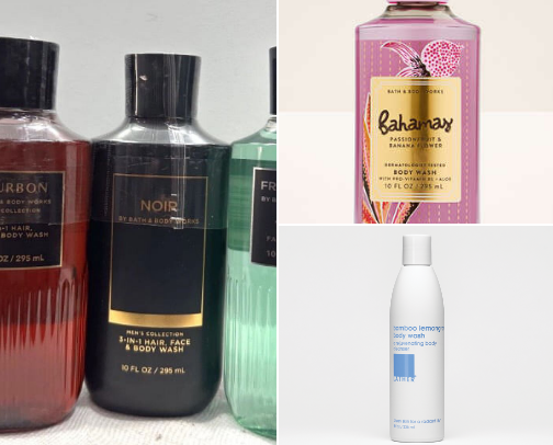 Body products cover photo collage