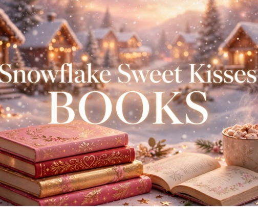 Snow flake kisses - Christmas book list cover photo collage