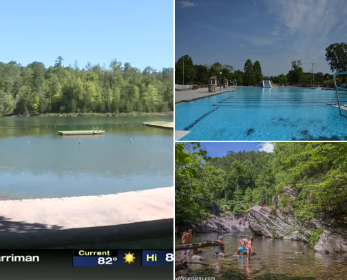 Top swimming spots near Knoxville Tn cover photo collage