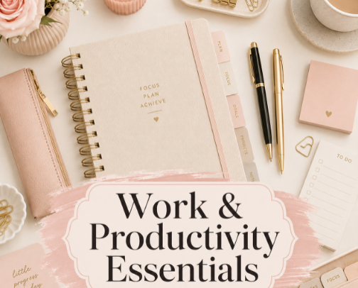 Work & Productivity Essentials✍️ cover photo collage
