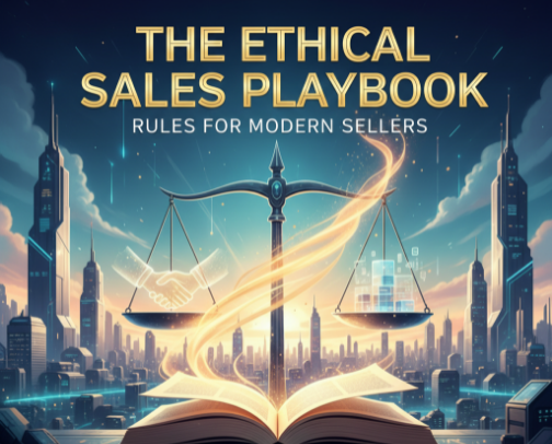 The Ethical Sales Playbook: Rules for Modern Sellers cover photo collage