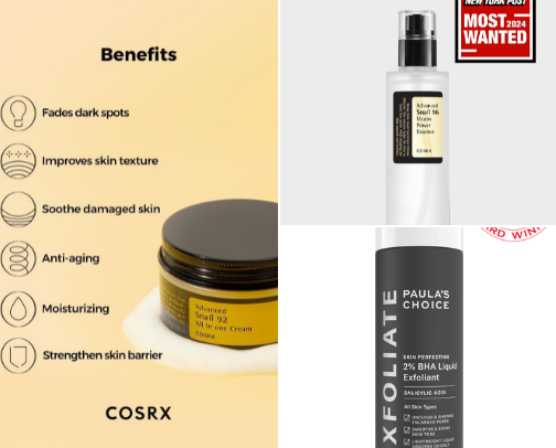 Skincare for glass skin✨ cover photo collage