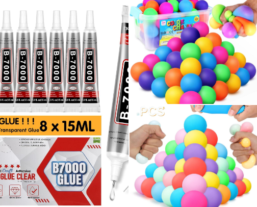 Supplies I use for bubble blobs cover photo collage