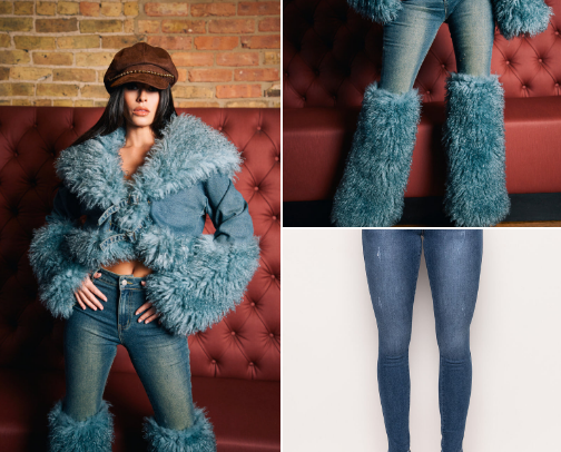 Stun in denim cover photo collage