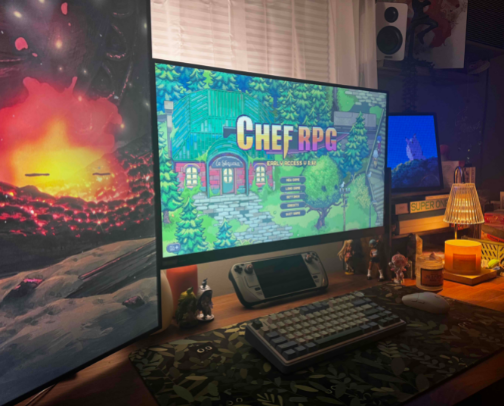 My Cozy Gaming Desk Setup Essentials cover photo collage