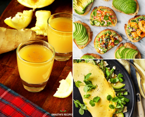 Top 5 healthiest breakfast but delicious and one magical drink you should drink before eating in the morning👩🏼‍🍳✨️ cover photo collage