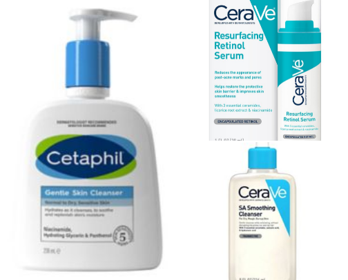 Skincare products you need to save your skin! Milia and uneven skin tone specific cover photo collage