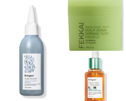 Scalp routine needs. cover photo collage