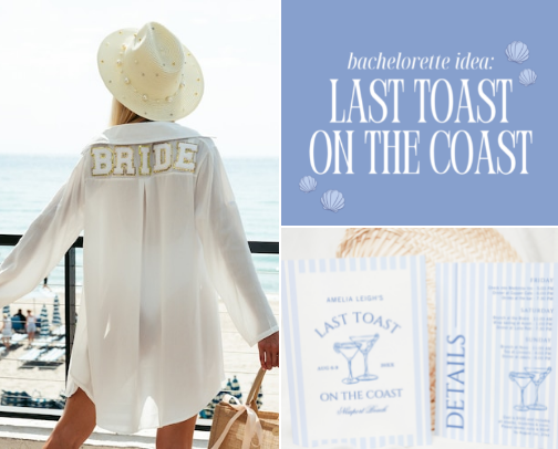 Last Toast on the Coast: A Coastal Bachelorette Guide cover photo collage