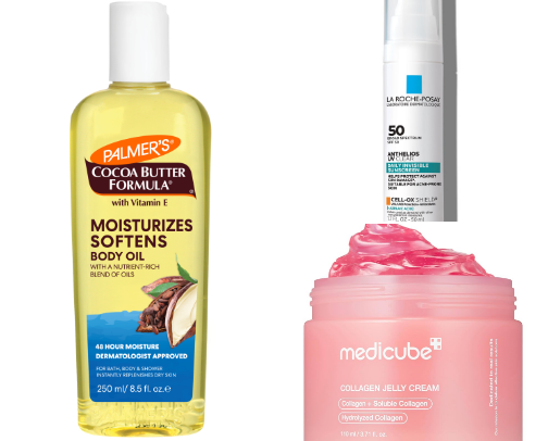 Beauty products cover photo collage
