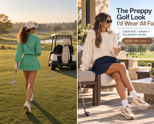 Cute Golf Outfits for Women | Trendy Golf Clothes + Accessories cover photo collage