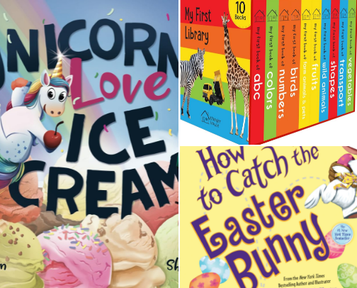 Cozy winter Books for children cover photo collage