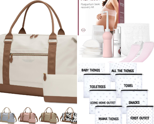 Hospital bag essentials 🍼👶 cover photo collage