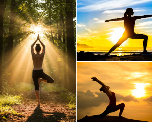 Yoga: Because Screaming Into a Pillow Isn’t a Wellness Routine cover photo collage