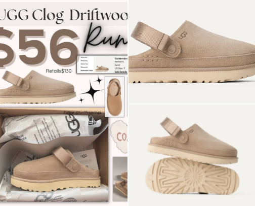 UGG Clog Driftwood cover photo collage