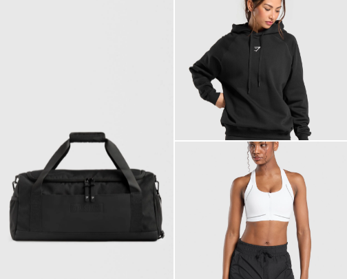 Curvy girl gym necessities cover photo collage