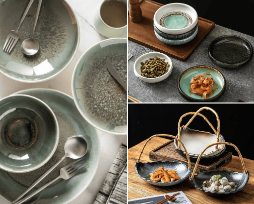 Aesthetic and attractive tableware cover photo collage