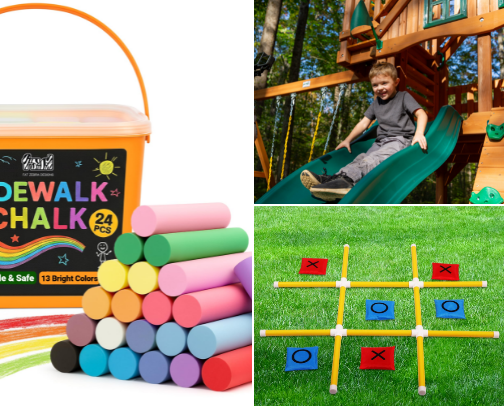 Outdoor Play Activities and Swimming cover photo collage