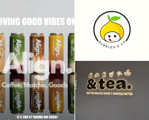 Food and shops cover photo collage