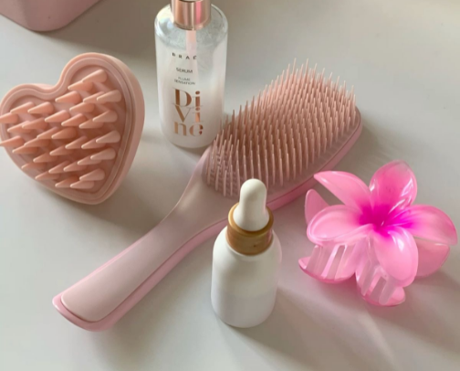 My go-to hair care products for medium length, medium porosity, curly hair 🧖🏼‍♀️😚 cover photo collage