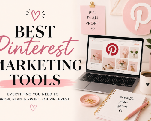 Best Pinterest Marketing Tools cover photo collage