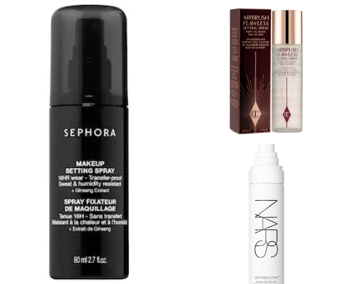 Setting spray✨ cover photo collage