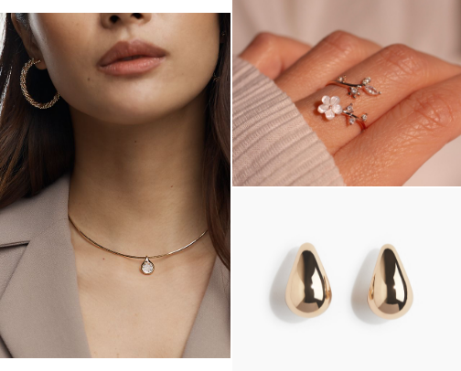 Trendy Gold & Silver Jewelry Sets – Earrings, Necklaces, Bracelets cover photo collage