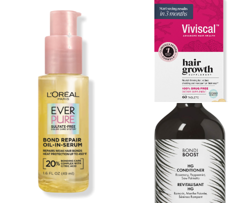 Hair products cover photo collage