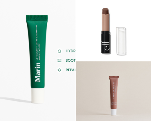 Juicy lip balms cover photo collage
