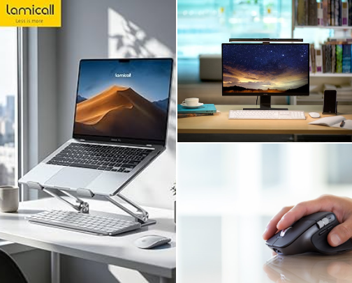 Home office Accessories cover photo collage