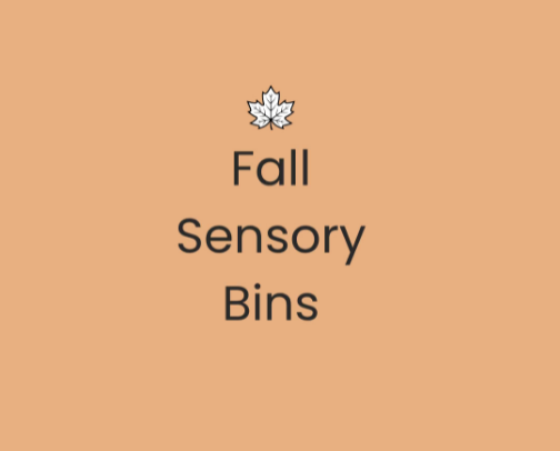 Fall Sensory Bins cover photo collage