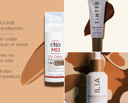 Black girl friendly tinted mineral sunscreen cover photo collage