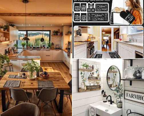 Home decor! 🏡📚🪴 cover photo collage