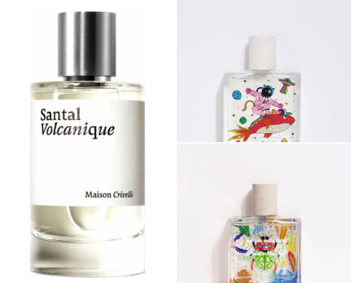 Perfumes (fresh aquatic fruity woody) cover photo collage