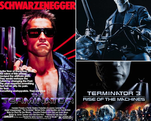 The Terminator Franchise: A Timeless War for Humanity’s Future cover photo collage