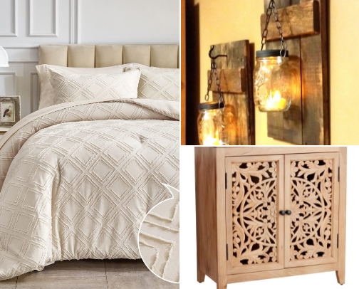 Boho home decor finds cover photo collage