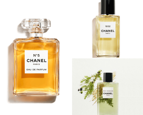Chanel Perfumes cover photo collage