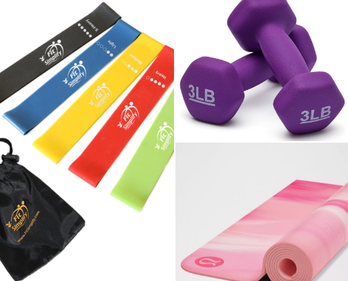 Home Gym Clothes & Equipment cover photo collage