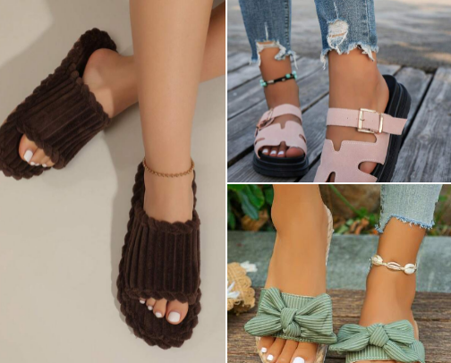 Cute casual sandals 😘❤️ cover photo collage