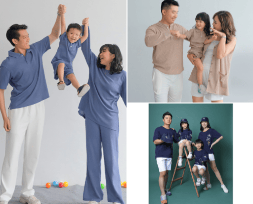 couple outfit with family cover photo collage