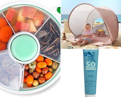 Beach day with a baby- must haves!! cover photo collage
